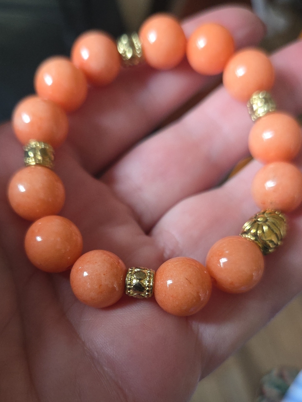Akola Pink: Authentic Ugandan Artisan Bracelet of Genuine Stone.